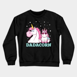 Dadacorn Unicorn Dad Father's Day Crewneck Sweatshirt